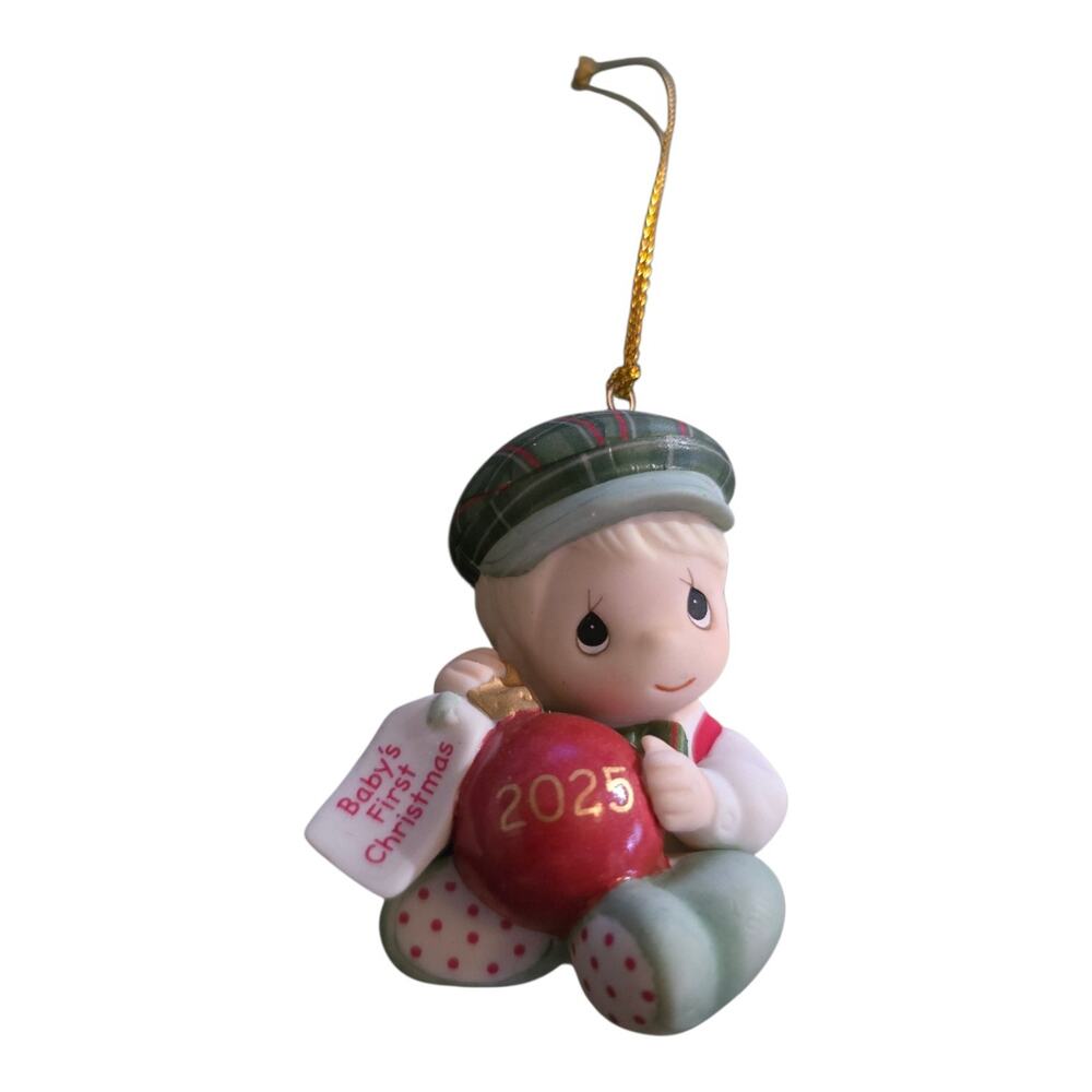 Precious Moments Baby’s First Christmas 2025 Dated Boy Ornament